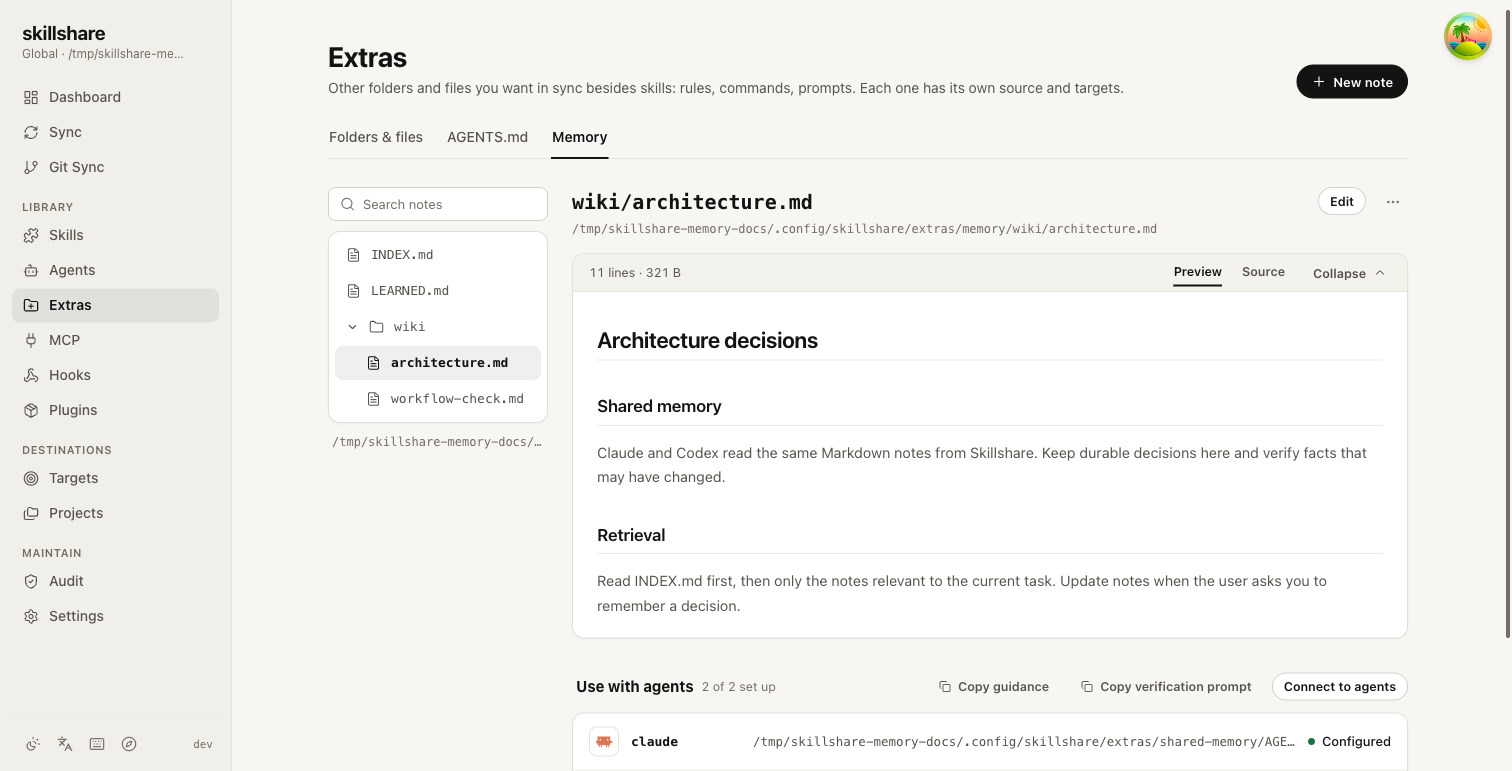 英語の保存済みノートの Markdown プレビュー
